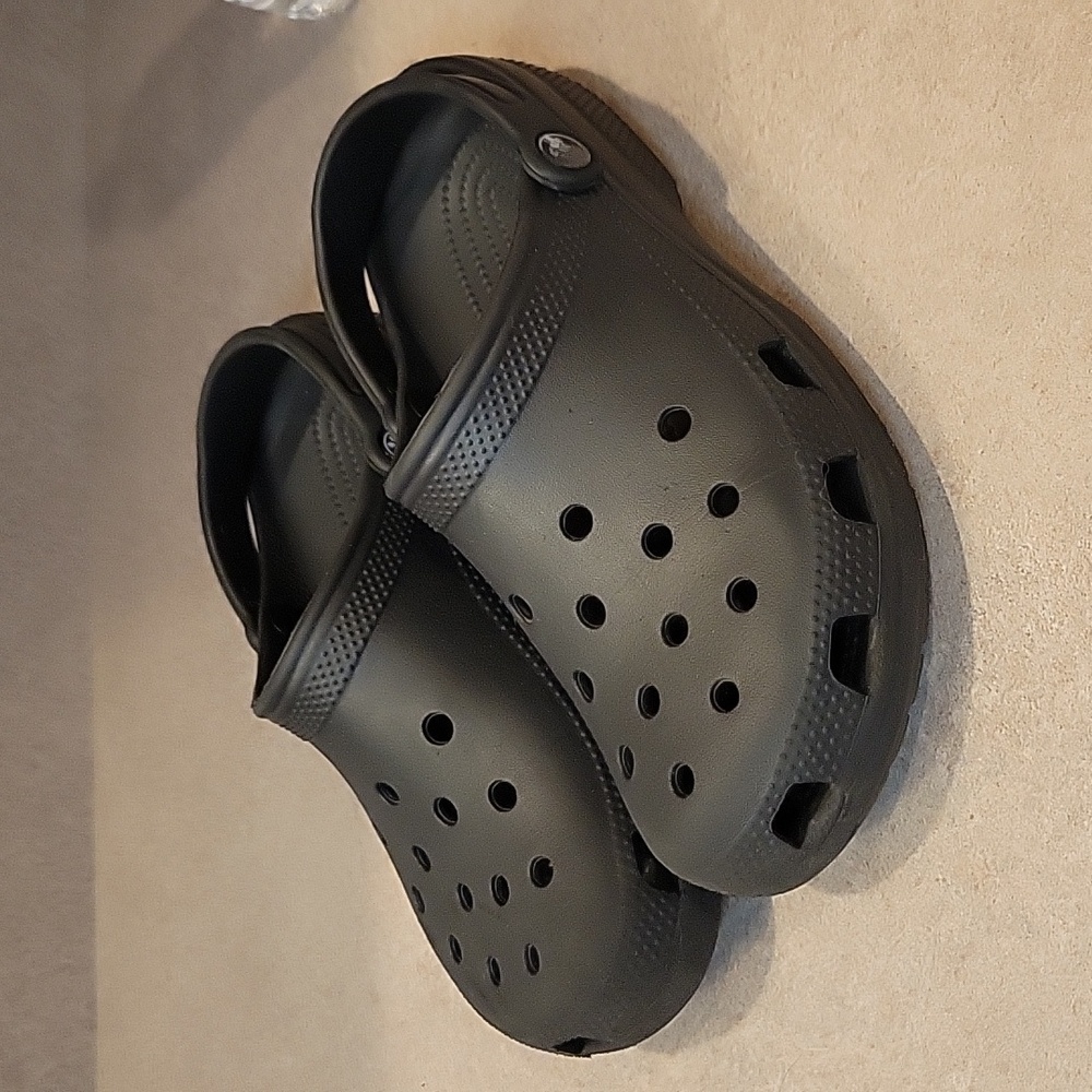 Crocs Classic Black Clog - Size Men's 8 Women's 10